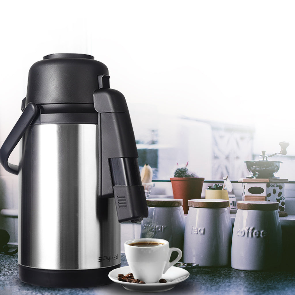 Pykal KIT-TC-005 Thermal Coffee Carafe - with ThermaClick Lid, 68 oz  Capacity, Lab Tested 24 hour > 150F Heat Retention